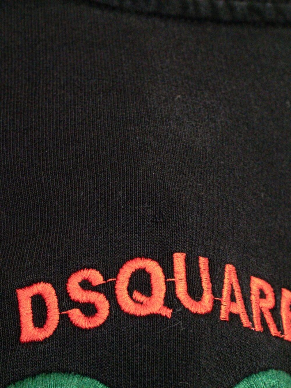 Dsquared2 Icon Outline Print Logo Crewneck Sweatshirt Black Green L - Picture 6 of 7